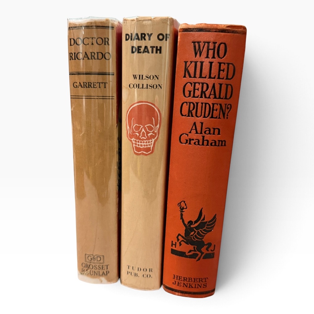 Vintage Mystery Book Lot Doctor Ricardo Diary of Death Who Killed Gerald Cruden
